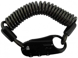 JIAOXIAOHUI Accessori JIAOXIAOHUI Bicicletta Mini codice Lock Serratura Bagagli Comoda per trasportare Il Materiale della Corda del Cavo del Cavo dell'Acciaio antifurto Bici (Color : Black)