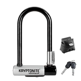 Kryptonite Accessori KRYPTONITE U-locks, Lucchetto Kryptolok Mini 7 Con Supporto Flexframe Unisex Adulto, Black Silver, Serie 2
