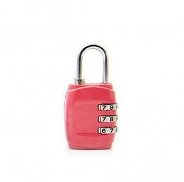 Kunyun Lucchetti per bici Kunyun Blocco password per bici personalizzato piccolo lucchetto da viaggio armadietto per bagagli meccanico fitness palestra bagaglio password codice serratura (colore rosa)