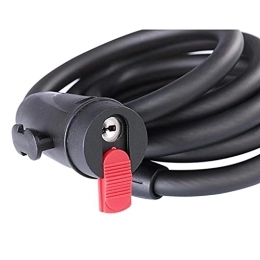 LENSHAO Accessori LENSHAO Serratura antifurto portatile per bici, in acciaio resistente, con 2 chiavi da 265 g, 325 g, 380 g, colore: nero