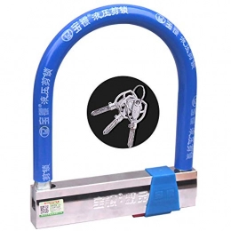 LIDAUTO Accessori LIDAUTO U-Lock per Moto Accessori per Biciclette Accessori per Biciclette Anti Theft Stainless Steel Impermeabile a Prova di Polvere Molta Forza, Blue