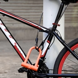 Wirlsweal Accessori Lucchetto a U per bici, lucchetto per bicicletta robusto antiruggine ad alta resistenza Lucchetto per bici per bici da strada Mountain bike Nero B