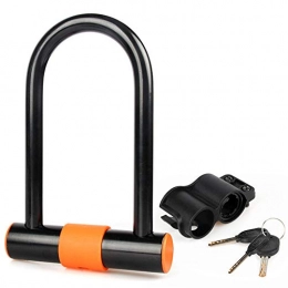SETITI Accessori lucchetto ad arco bici lucchetto bici blocco bici d blocco lucchetti per bici con combinazione la bicicletta blocca l'alta sicurezza orange, lock
