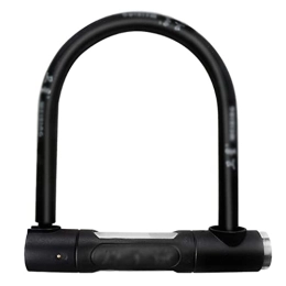 LKHJ Accessori Lucchetto con chiave di sicurezza U-lock, Heavy Duty Bike lucchetto di sicurezza con chiave, per porta bicicletta moto bici 7, 6 "x8" nero bicicletta U-lock