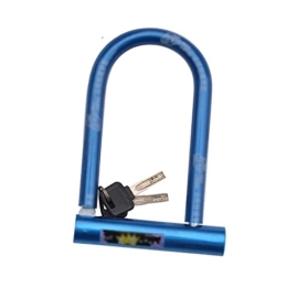 LKHJ Accessori Lucchetto con chiave Heavy Duty Bike U-lock con 2 chiavi ad alta sicurezza bicicletta a forma di U serratura sicura per E-bike bici da strada, moto bicicletta U-lock