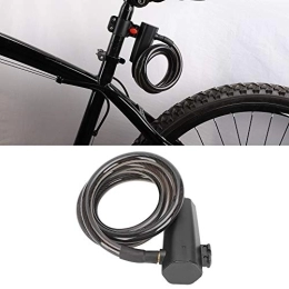 Ruining Accessori Lucchetto in filo d'acciaio, lucchetto per impronte digitali impermeabile IP65, per bicicletta da cicloturismo in mountain bike