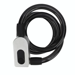 Socobeta Accessori Lucchetto per cavo, lucchetto per bicicletta ricaricabile USB ad alta resistenza IP67 Impronta digitale impermeabile senza chiave per moto