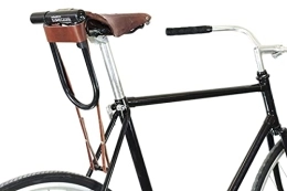 oopsmark Lucchetti per bici Oopsmark Fondina U-Lock per lucchetti per Bicicletta Kryptonite - Pelle Marrone