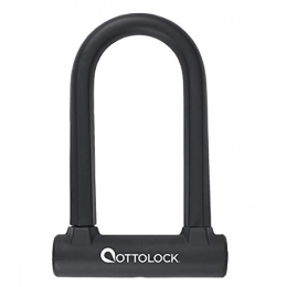 OTTOLOCK Accessori OTTOLOCK OTTLOCK Sidekick Compact U-Lock Bicycle Lock | Size 7 cm x 14.5 cm | Weighs Only 750 Grams | Silicone Coated Schwarz