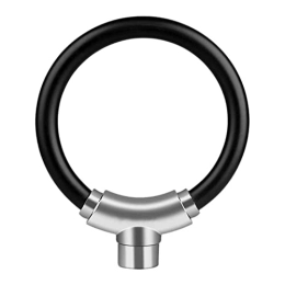 Zaphara Accessori Portatile con chiavi di sicurezza anello cavo in acciaio antifurto strumento di blocco della bicicletta. (nero)