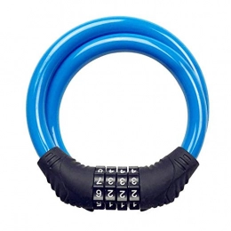 QWE Lucchetti per bici QWE Bicicletta Heavy Duty Cable Combinazione di Password Bicicletta Cable Lock Catena Coding sincronizzazione Blu DOISLL (Color : Blue)