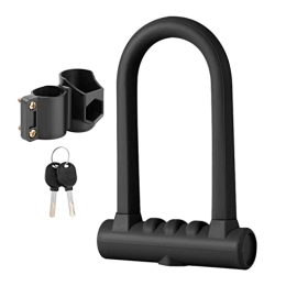 Serratura a U per bicicletta in silicone – Ebike Lock in acciaio con 2 chiavi in rame resistente al taglio e agli attacchi di leva Mumiao