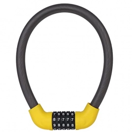 shoppingba Attrezzatura protettiva impermeabile della serratura della bici di combinazione della serratura della bici di sicurezza gialla