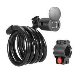 SEAAN Accessori Smart Bike Lock, SEAAN- USB con impronta digitale o impermeabile Bluetooth APP Smart Alarm Blocco antifurto Sicurezza antifurto, utilizzato per biciclette e motocicli