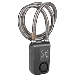 Smart Smart Bike Lock con Allarme 23 × 12 × 5 110Db Smart Waterproof Password Lock Blocco Allarme Antifurto Batterie Non Incluse