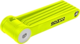 Sparco Accessori Sparco lucchetto giallo pieghevole per bicicletta in acciacio zinco ottone ABS con combinazione