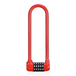 SXXYZY Lucchetti per bici SXXYZY Padlock Password Lock Bicycle Bicycle Five-Digit Blocco password RESETTAbile Blocco Blocco PASSWORD BAGAGLI BAG BAG HARDWARE (Color : Red, Size : 20cm*6.2cm)