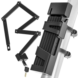 Titanker Accessori Titanker Lucchetto pieghevole per bicicletta, 100 cm di lunghezza, pieghevole, con chiavi e supporto, antifurto resistente, in acciaio temprato, per bici elettriche, moto, scooter