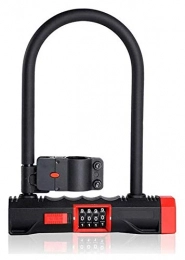 TTW Accessori TTW Bike Block, Bicycle Password Lock, Bicycle Block, Steel Safety Heavy Duty Bicycle Blocks (Color : Black)