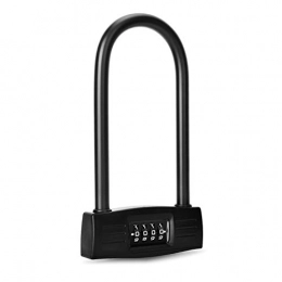 Sonew Accessori U-Type 4 cifre combinazione password, antifurto sicurezza cifre combinazione lucchetto codificato per bloccare bicicletta / moto / porta