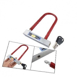  Accessori X-DREE Serratura a chiave in metallo con salvaguardia a forma di U per bicicletta(cerradur de metal de seguridad en forma de 'U' para bicicleta de moto