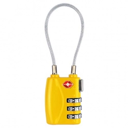Z.L.F.J.P Accessori per Biciclette Bike Pad Lock Combinazione di Parti di Biciclette Mini allungabile Wire Anti Theft codice di Sicurezza di Blocco Cavo Password Deposito (Color : Giallo, Size : 1)