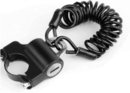 ZECHAO Accessori ZECHAO Blocco mini bici, blocchi in lega in alluminio di sicurezza antifurto con 2 chiavi pieghevole for il cavo del casco. Lucchetti (Color : Black, Size : 90m)