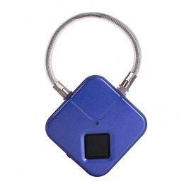 ZhiNeng-nh Accessori ZhiNeng-nh Intelligente Fingerprint Lucchetto USB Ricaricabile Intelligente Blocco Impermeabile Keyless Blocco IP65 per Deposito di Sicurezza Anti-Theft Securit, Blu