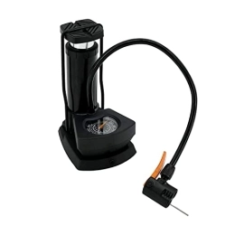 Alephnull Mini pompa a pedale portatile per bicicletta con manometro per tutte le valvole AV/DV/SV (nero)