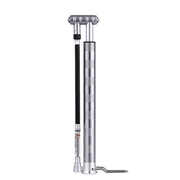  Pompe da bici Commuter Bike Pump Portable High Pressure Mini Bicycle Hand Pump Vertical Basketball Inflatable Tube with Barometer Easy to Use (Color : Silver Size : 282mm)