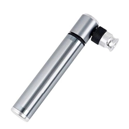 FMOPQ Accessori FMOPQ Commuter Bike Pump Portable Mini Bicycle Pump Aluminum Alloy Manual Inflatable Cycling Equipment Easy to Use (Color : Silver Size : 130mm)