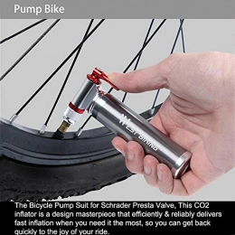 Fslt Accessori Fslt Mini Pompa ad Aria Gonfiabile Portatile Road MTB Bike CO2 Gonfiatore in Alluminio Parti di Attrezzature per Ciclismo per Biciclette