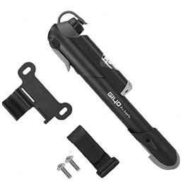 Hainice Accessori Hainice - Pompa per bicicletta, con manometro, portatile, leggera, compatta, con accessori per il pompaggio, colore: nero
