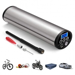 BoMan Accessori Mini gonfiatore elettrico con manometro della pressione dei pneumatici e luce di emergenza LED portatile del monitor di pressione della bicicletta pompa ad aria per Mountain Bike della bicicletta