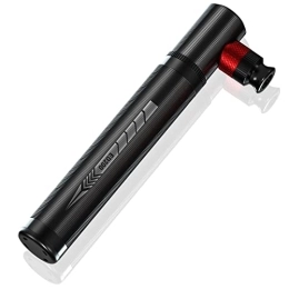 WLKY Accessori Mini pompa per bicicletta, adatta per Presta & Schrader 130 PSI, pompa ad aria per bicicletta, portatile, per bici da strada, mountain bike e BMX, colore nero