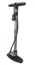 P4B Pompe da bici P4B | Pompa da Pavimento per bicicletta con manometro - per tutte le valvole dunlop, francese, automatica | Pressione nominale = 6 bar / 90 psi | Pompa a terra (A) Grigio con grande manometro)