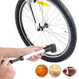L-M-Yang Accessori Pompa da bicicletta, strumento di gonfiaggio della ruota portatile, facile da trasportare abbastanza piccolo, usi multipli, può essere utilizzato anche per pallacanestro, nero argento, per esterno