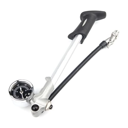 Naisidier Accessori Pompa di scossa, pompa forcella anteriore ad alta pressione da 300 psi con indicatore per bicicletta, ammortizzatore, sedia a rotelle