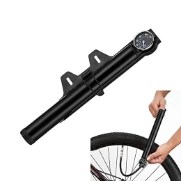 Pompa per Bicicletta Metodo di Estrazione per Aspirare L'Aria Nell'Area di Stoccaggio Pompa Manuale da Pavimento per Bicicletta con Manometro Rotazione a 360° (Color : Black)