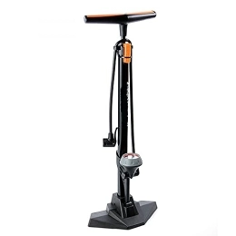 DDH Accessori Pompa per biciclette a pavimento con calibro, pompa per pneumatici per bici per bici da strada, pompa della bici compatibile con valvola di presta e schrader, mtb, palline (160 PSI ad alta pressione)