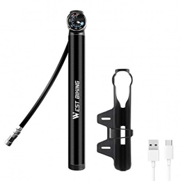 Popular PRO Bike Tool Bike Pump with Gauge Fits Presta And Schrader - Accurate Inflation - Mini Bicycle Tire Pump for Road, Aluminum Alloy