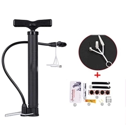 FTFTO Pompe da bici Portable Bike Pump Lightweight Bicycle Air Pump with Handle 120 Psi Fits America And French Valve Types for Mountain Road BMX Bike Ball Inflatable Toy Including Puncture Repair Kit
