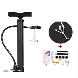 FMOPQ Accessori Portable Bike Pump Lightweight Bicycle Air Pump with Handle 120 Psi fits America and French Valve Types for Mountain Road BMX Bike Ball Inflatable Toy Including Puncture Repair Kit