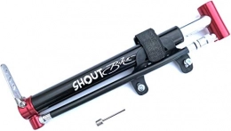 ShoutBike pompa per bicicletta con supporto a pedale e valvola a vite che consente fino a 130 psi compatibile con valvole Presta e Schrader a soli 147 grammi.