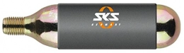 SKS Accessori SKS Zubehör CO2-Kartuschendisplay, 25 St. mit Gewinde u. Kälteschutz, Accessori. Unisex-Adulto, Argento, 10 x 3 x 3 cm