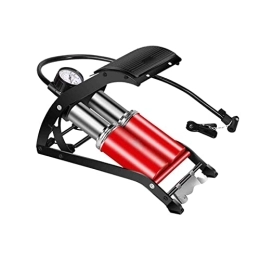 Smaler Pompa a pedale doppio cilindro, pompa a pedale per bicicletta, con manometro e Smart Valve, portatile, per prodotti gonfiabili