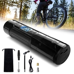 TRMLBE Accessori TRMLBE Pompa ad aria elettrica per bicicletta, 12 V, 150 PSI, mini pompa portatile per bicicletta, con luce a LED e schermo LCD, per auto, bicicletta, moto