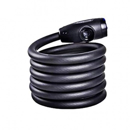 MTXD Accessories 1.8m Long Steel Wire Bike Lock Anti-theft For Ca-stle Lock Electric Car Motorcycle Cycle For M-TB Bike Security Bicycle Lock Accessory F12.18 (Color : Black 1.8m)