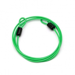 UIOP Bike Lock 100cm X 2mm Cycling Sport Security Loop Cable Lock Bikes Bicycle Scooter U-Lock 820 (Color : Light Green, Size : 100cm)