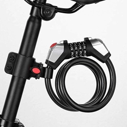 SEHNL Accessories 150cm / 59in Cycling Security Cable Lock 4 Passwords Steel Keless Locking Bicycle Accessory For Mountain Bicycle Accessories